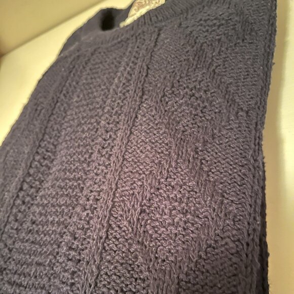 JCrew Wallace & Barnes cable-knit crewneck sweater in washed cotton SzM - Picture 6 of 6